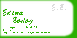 edina bodog business card